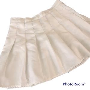 White Pleated Tennis Skirt